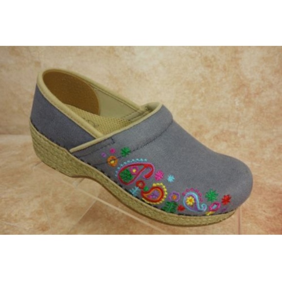 dansko denim clogs